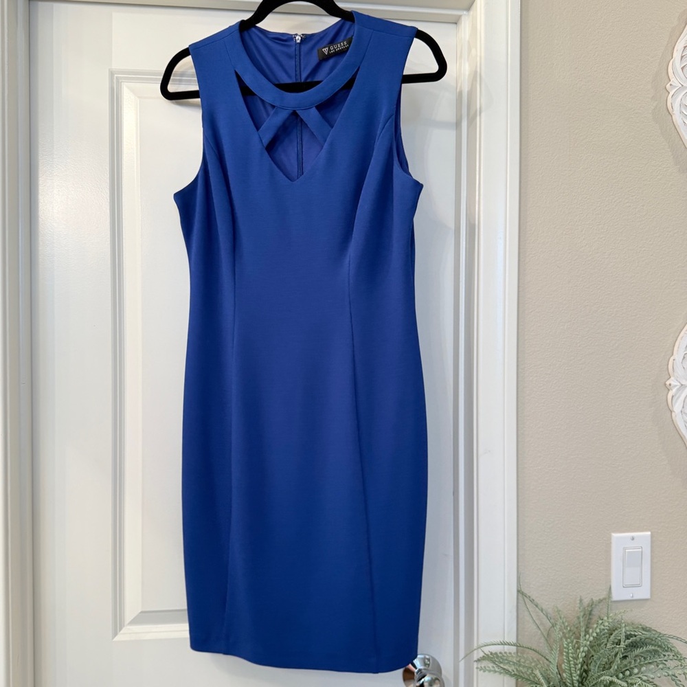 GUESS Royal Blue Sheath Dress – Size M